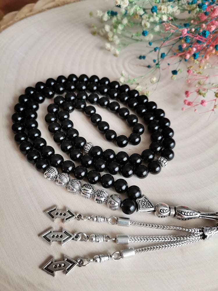 Kişiye Özel Siyah Oniks Doğaltaş Tesbih