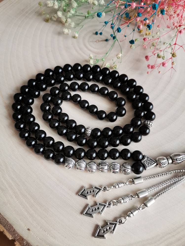 Kişiye Özel Siyah Oniks Doğaltaş Tesbih