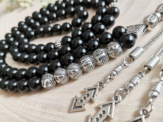 Kişiye Özel Siyah Oniks Doğaltaş Tesbih