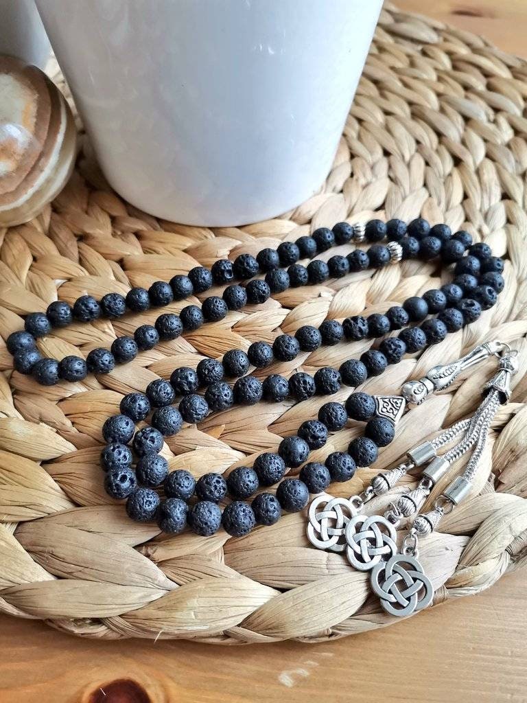 99 Boncuklu Lav Taşı Tesbih