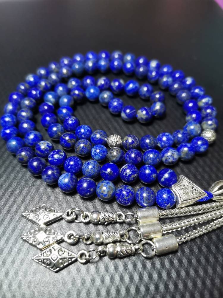 Premium Kalite 99 Boncuklu Lapis Lazuli Doğaltaş Tesbih