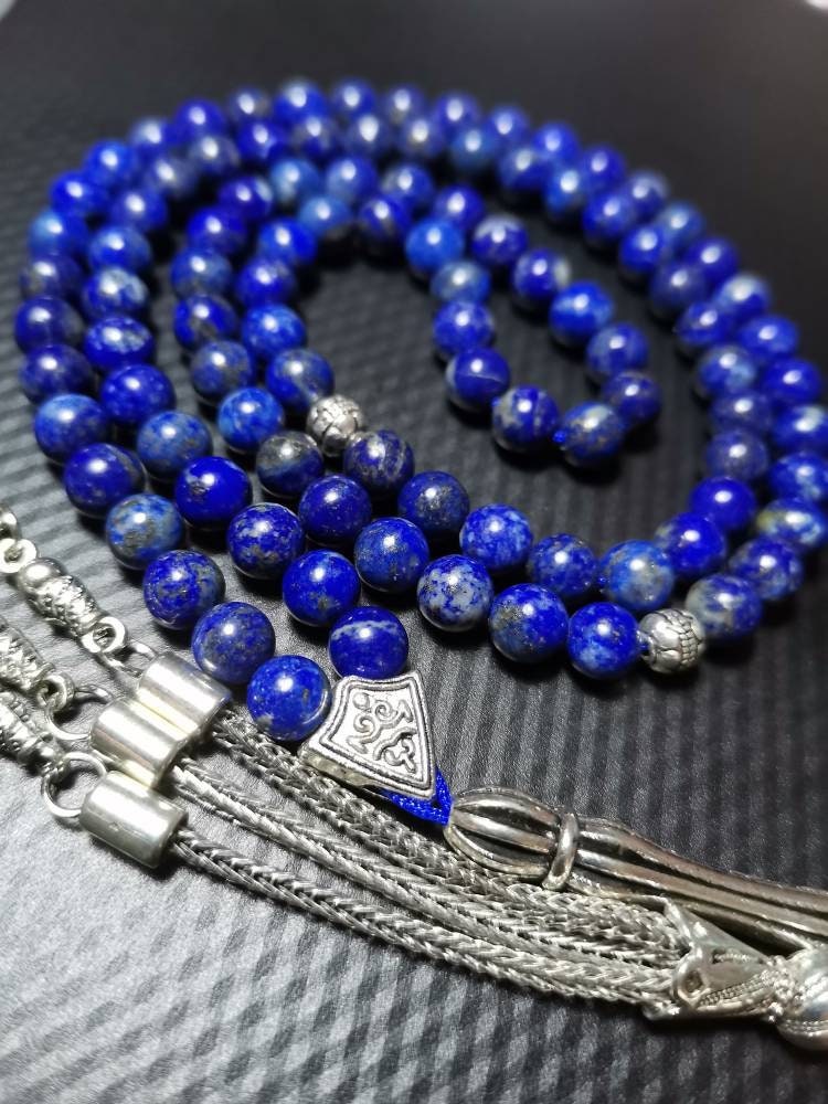 Premium Kalite 99 Boncuklu Lapis Lazuli Doğaltaş Tesbih