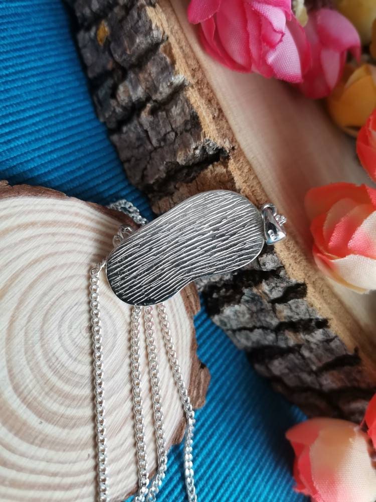 925 Ayar Gümüş Hz. Muhammed Ayak İzi Kolye