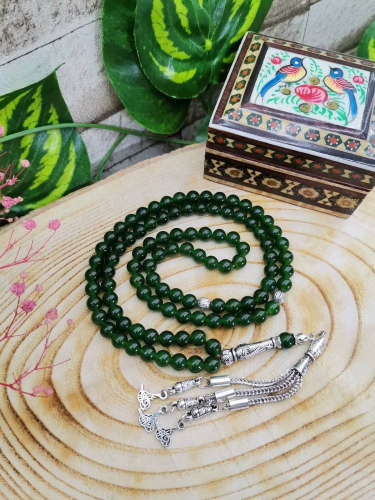 99 Boncuklu Yeşim Doğaltaş Tesbih