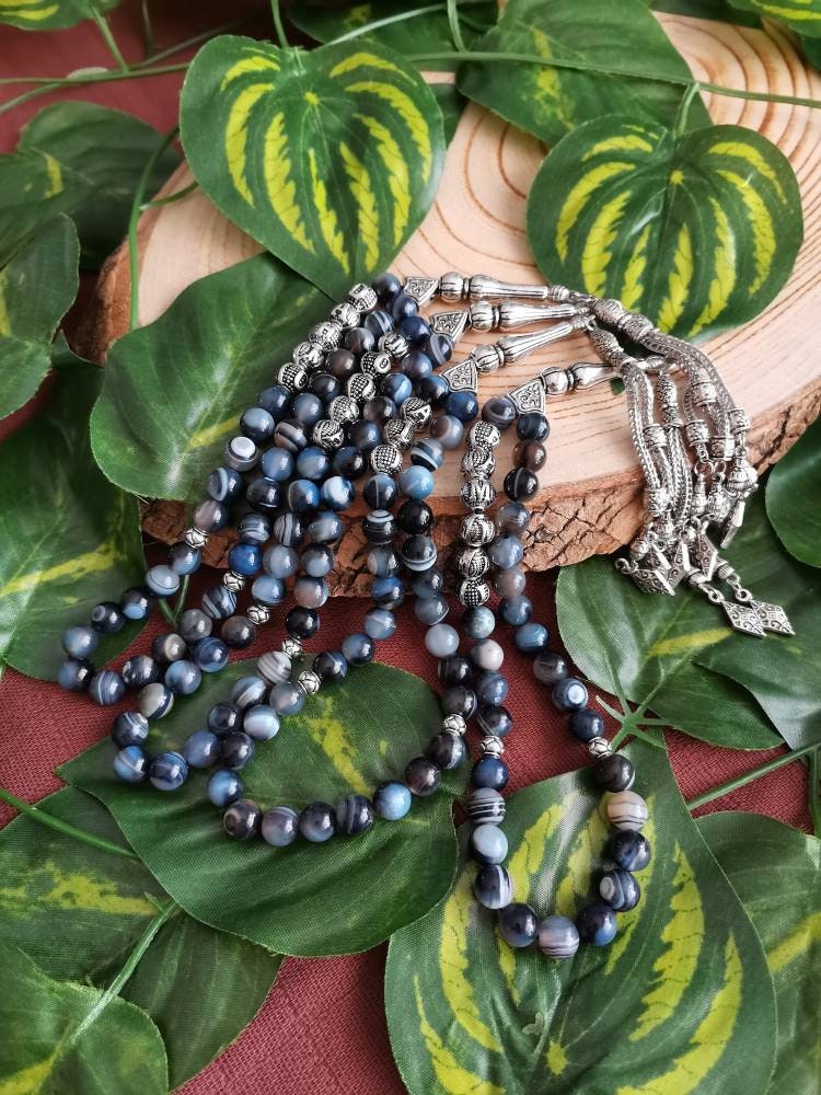 Kişiye Özel İsimli Lace Akik Doğaltaş Tesbih