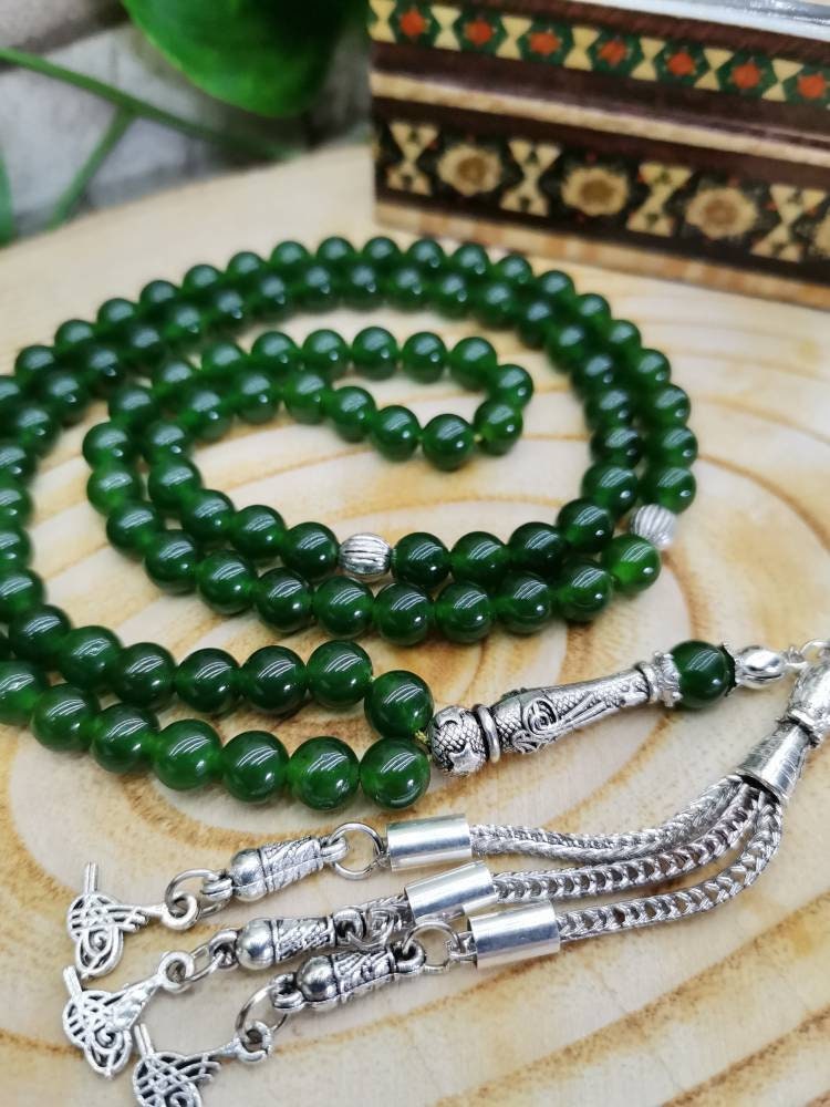 99 Boncuklu Yeşim Doğaltaş Tesbih