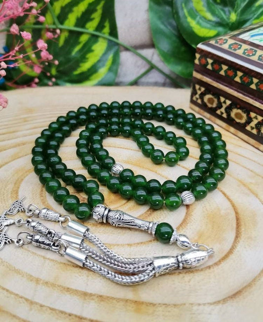 99 Boncuklu Yeşim Doğaltaş Tesbih