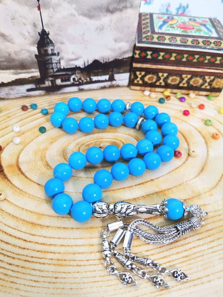 10 mm Turkuaz Doğaltaş Tesbih