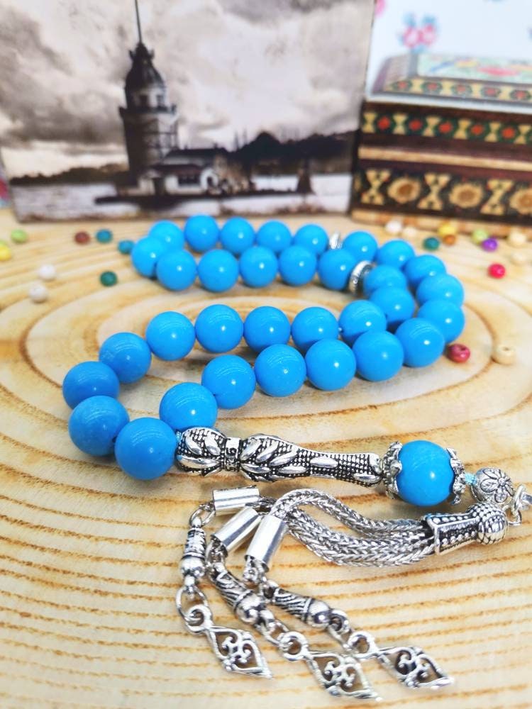 10 mm Turkuaz Doğaltaş Tesbih