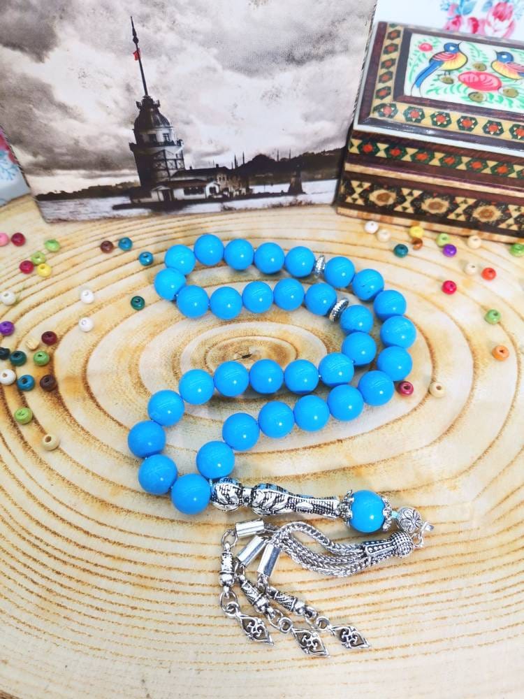 10 mm Turkuaz Doğaltaş Tesbih