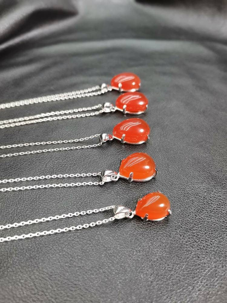 925 Ayar Gümüş Yemen Akik Kolye