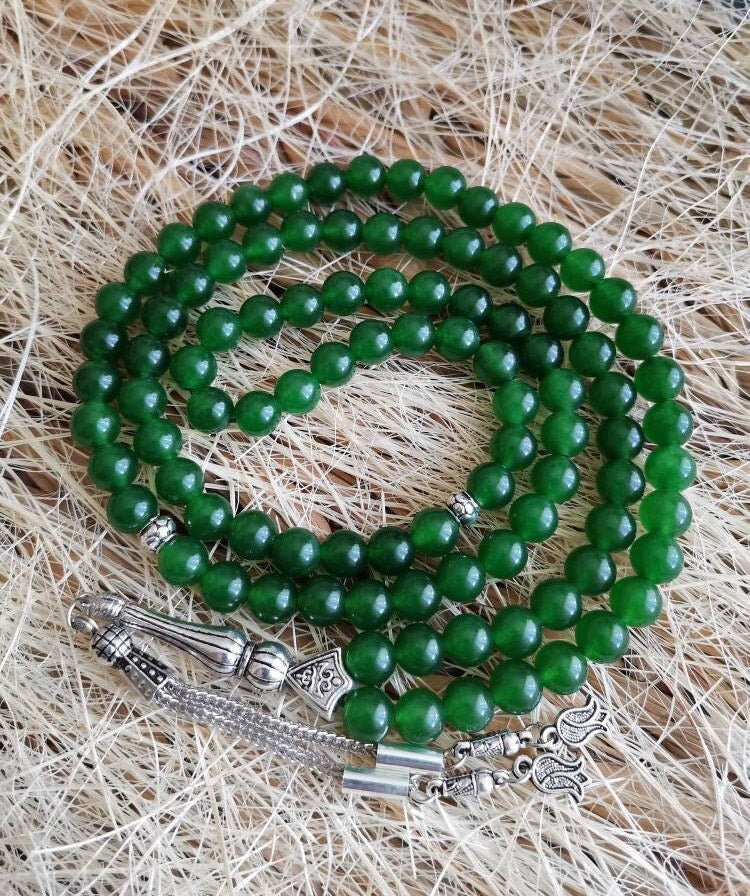 99 Boncuklu Yeşim Doğaltaş Tesbih