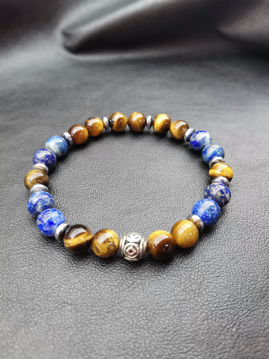 Lapis Lazuli & Kaplan Gözü Bileklik