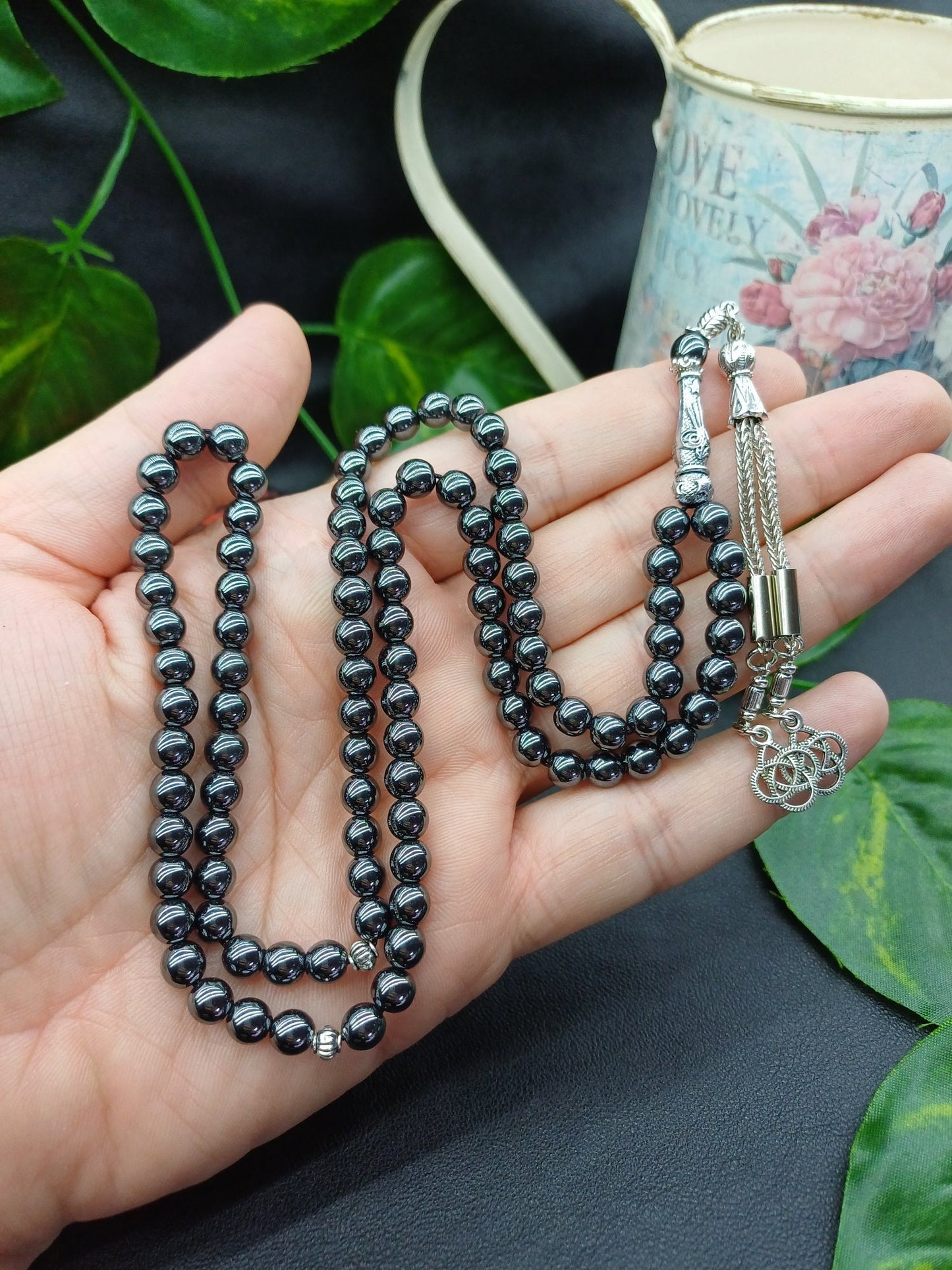 99 Boncuklu Hematit Doğaltaş Tesbih