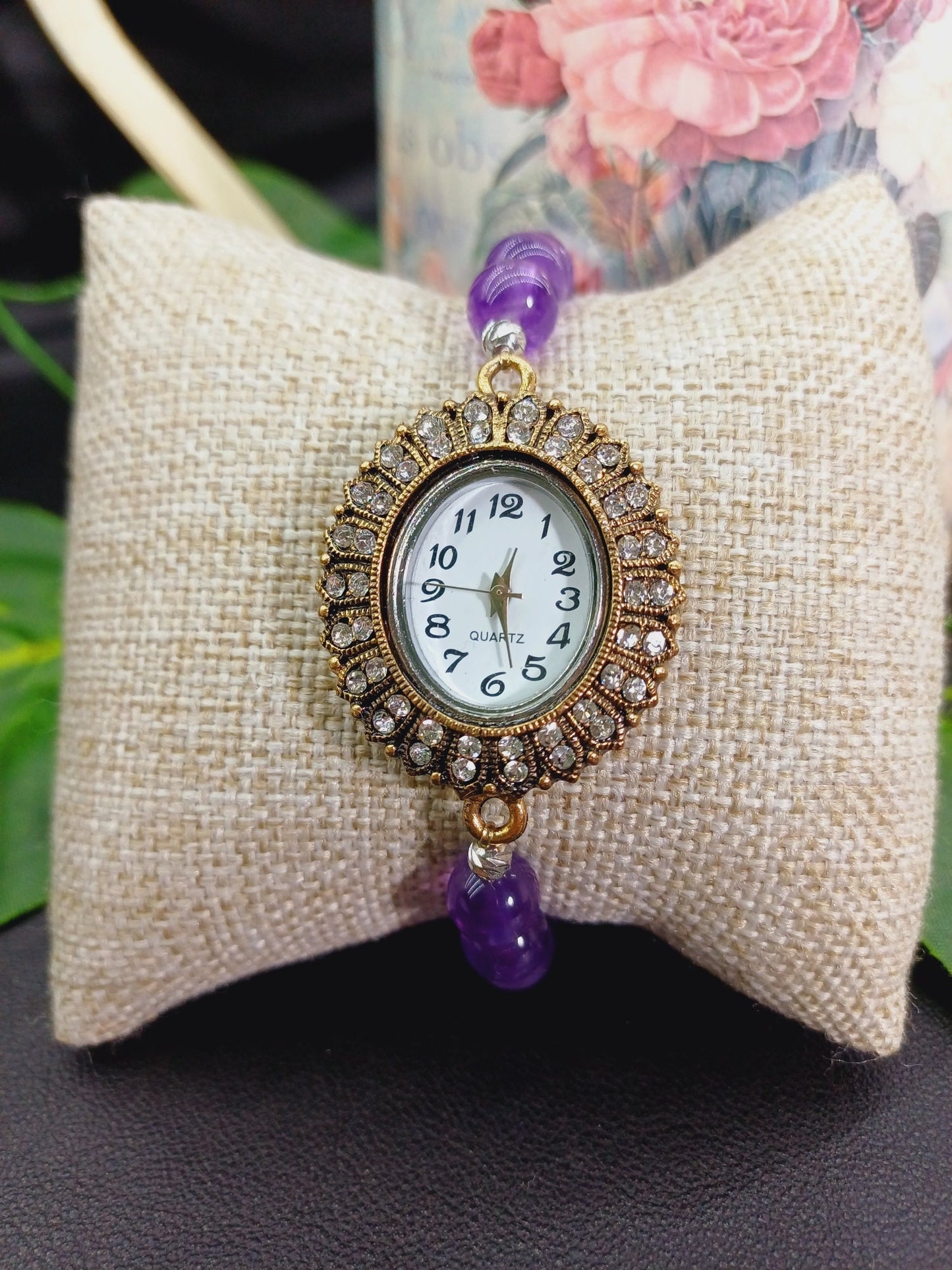 Ametist Doğaltaş Saat Bileklik