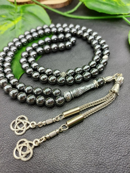 99 Boncuklu Hematit Doğaltaş Tesbih