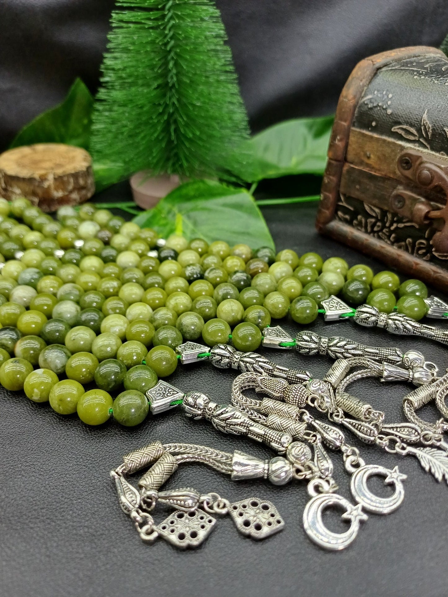 10 mm Yeşim Doğaltaş Tesbih