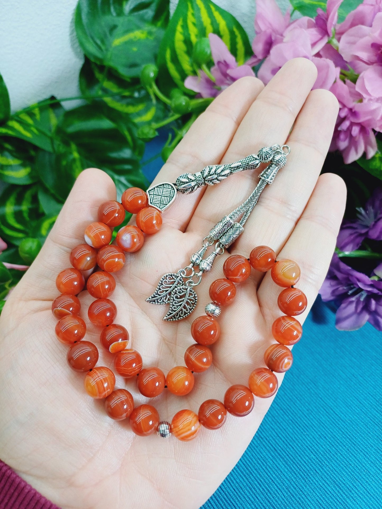 10 mm Yemen Akik Doğaltaş Tesbih