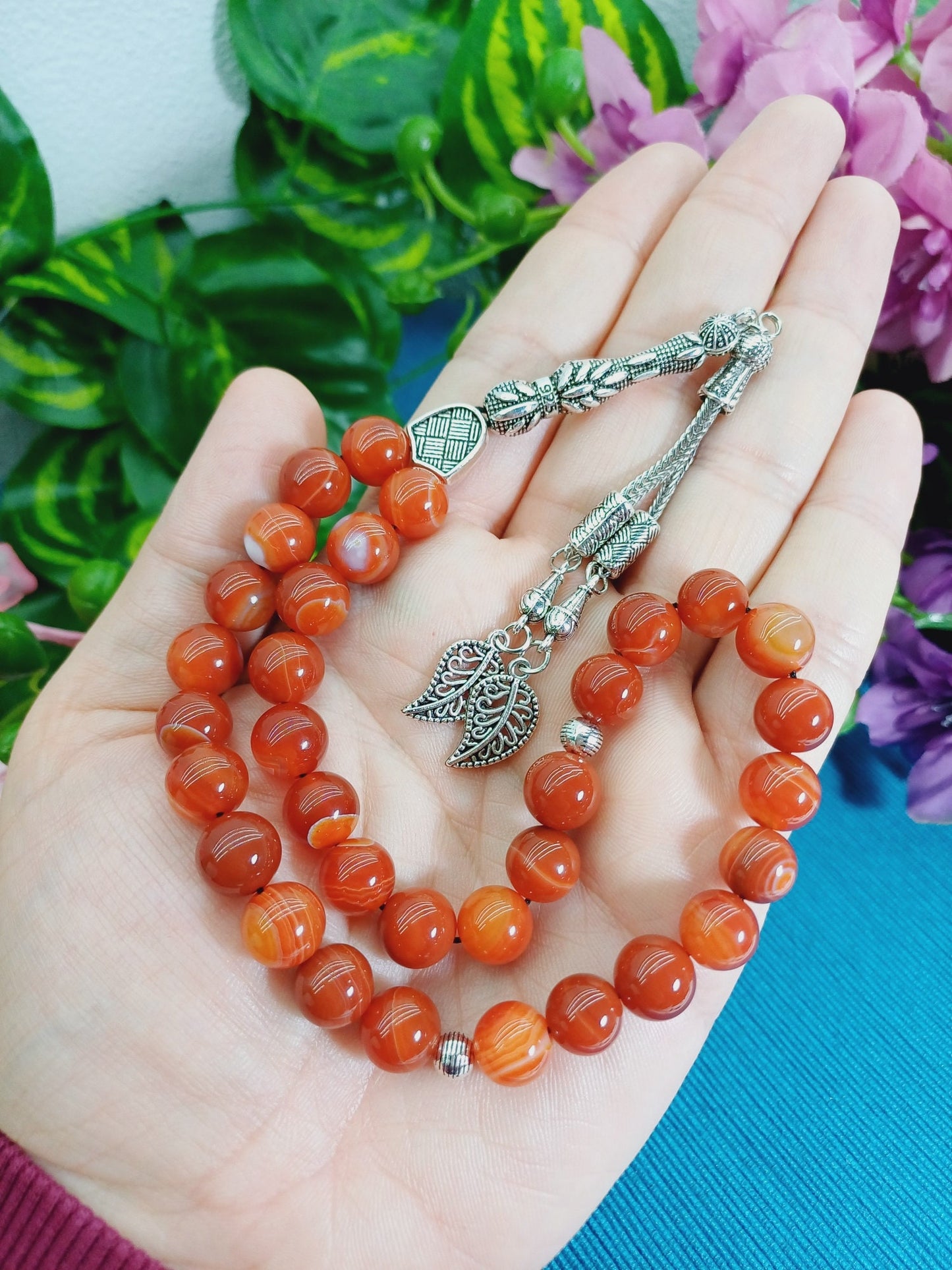 10 mm Yemen Akik Doğaltaş Tesbih