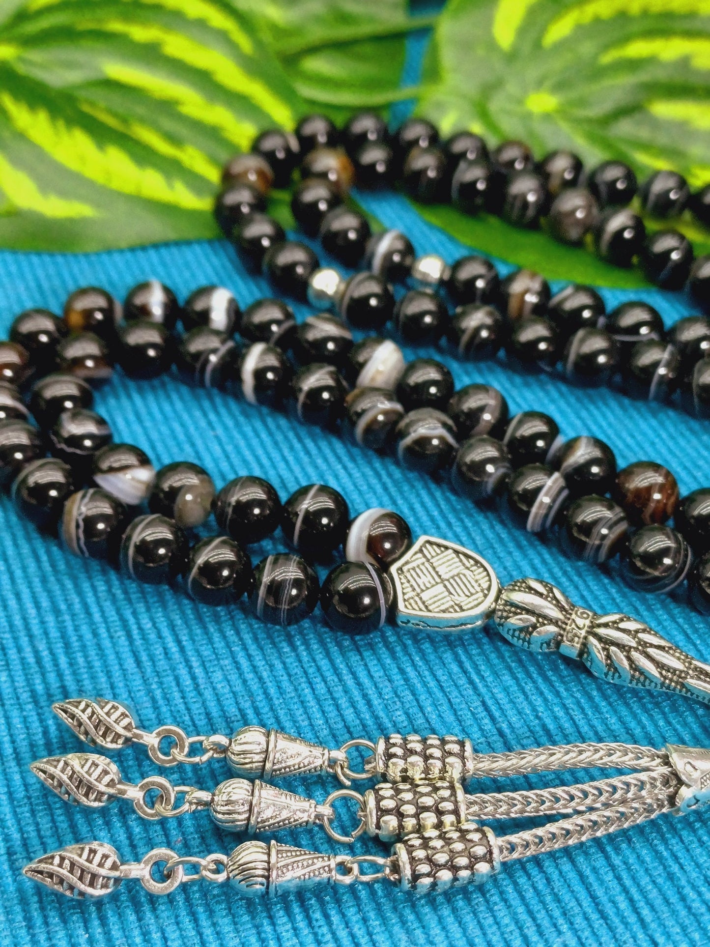 99 Boncuklu Süleyman Akik Doğaltaş Tesbih