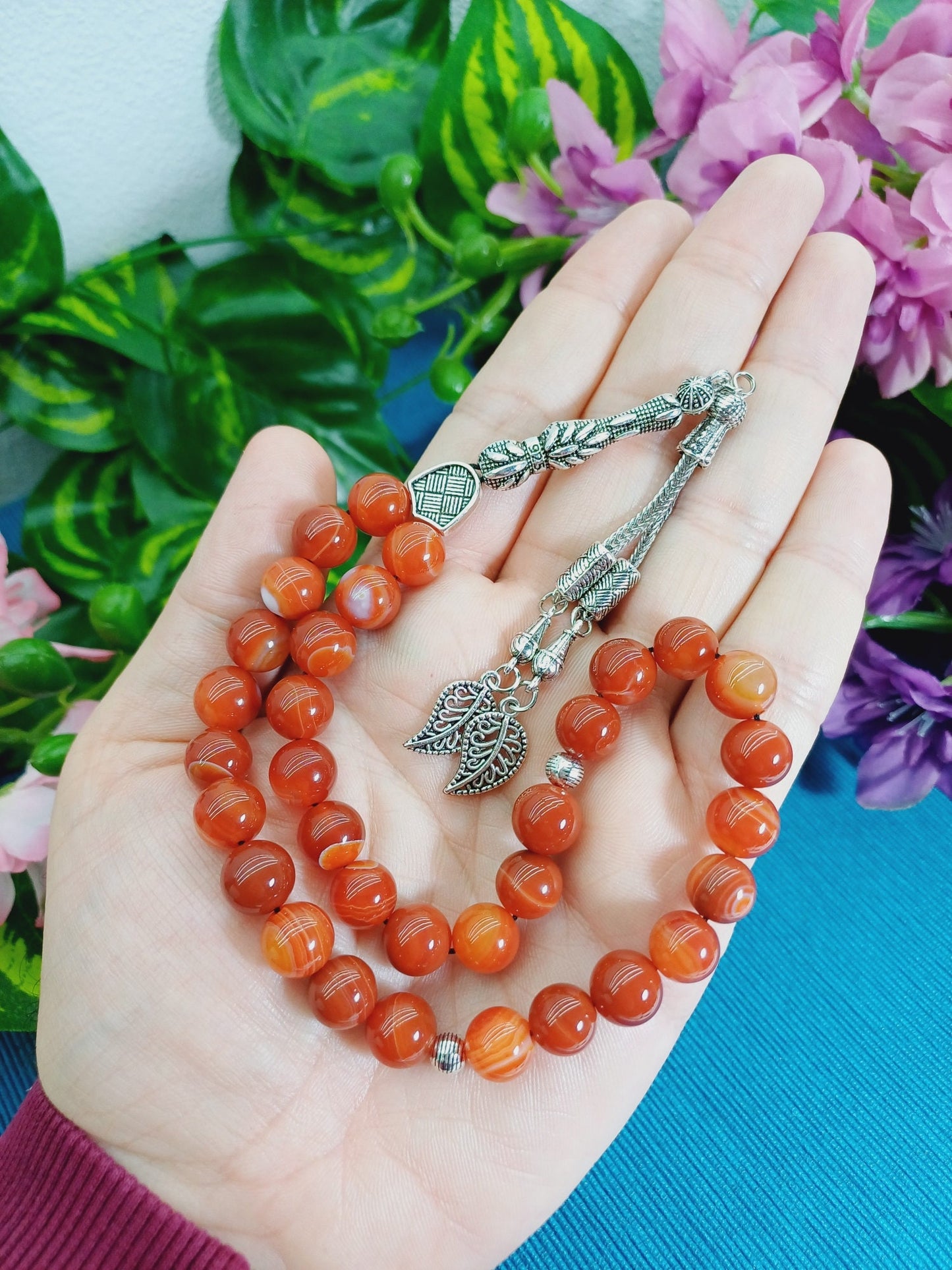 10 mm Yemen Akik Doğaltaş Tesbih