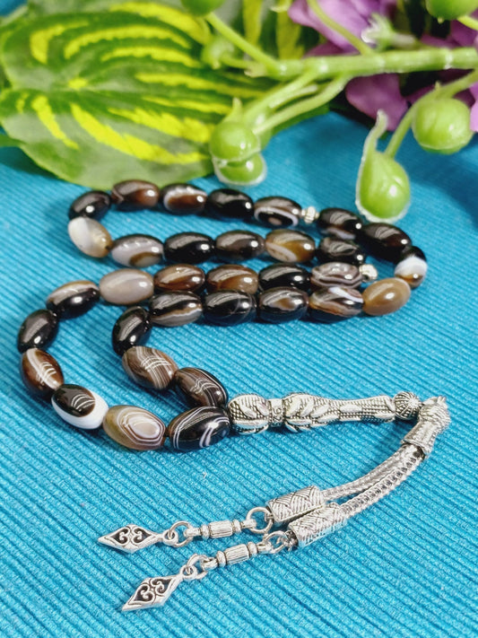 Arpa Kesim Süleyman Akik Doğaltaş Tesbih