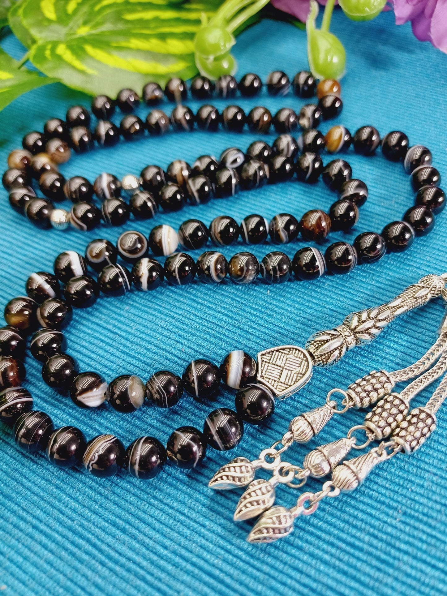 99 Boncuklu Süleyman Akik Doğaltaş Tesbih