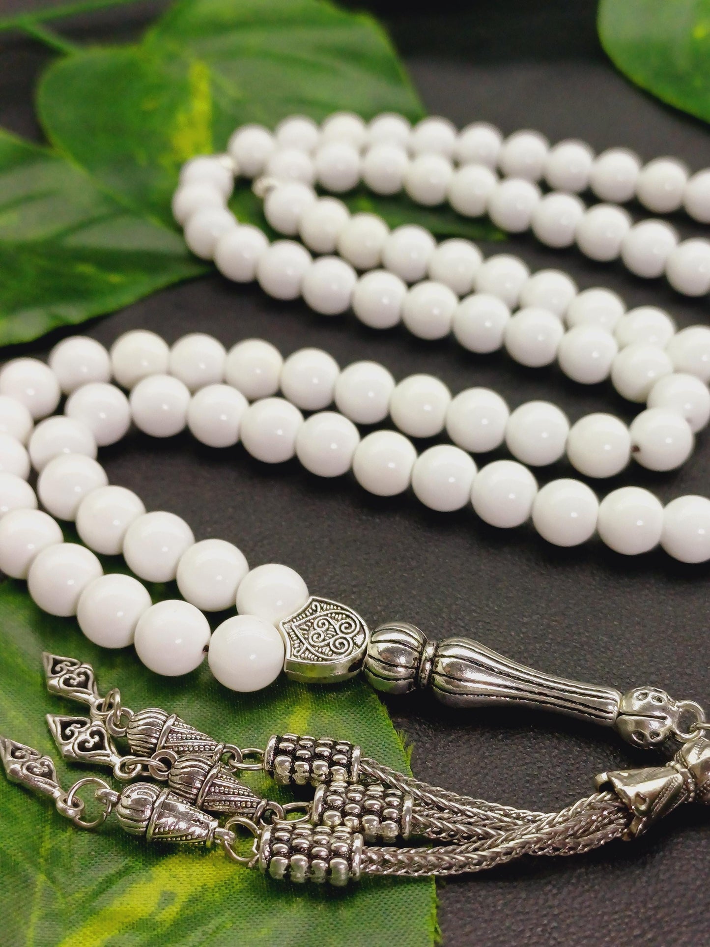 99 Boncuklu Beyaz Sedef Tesbih