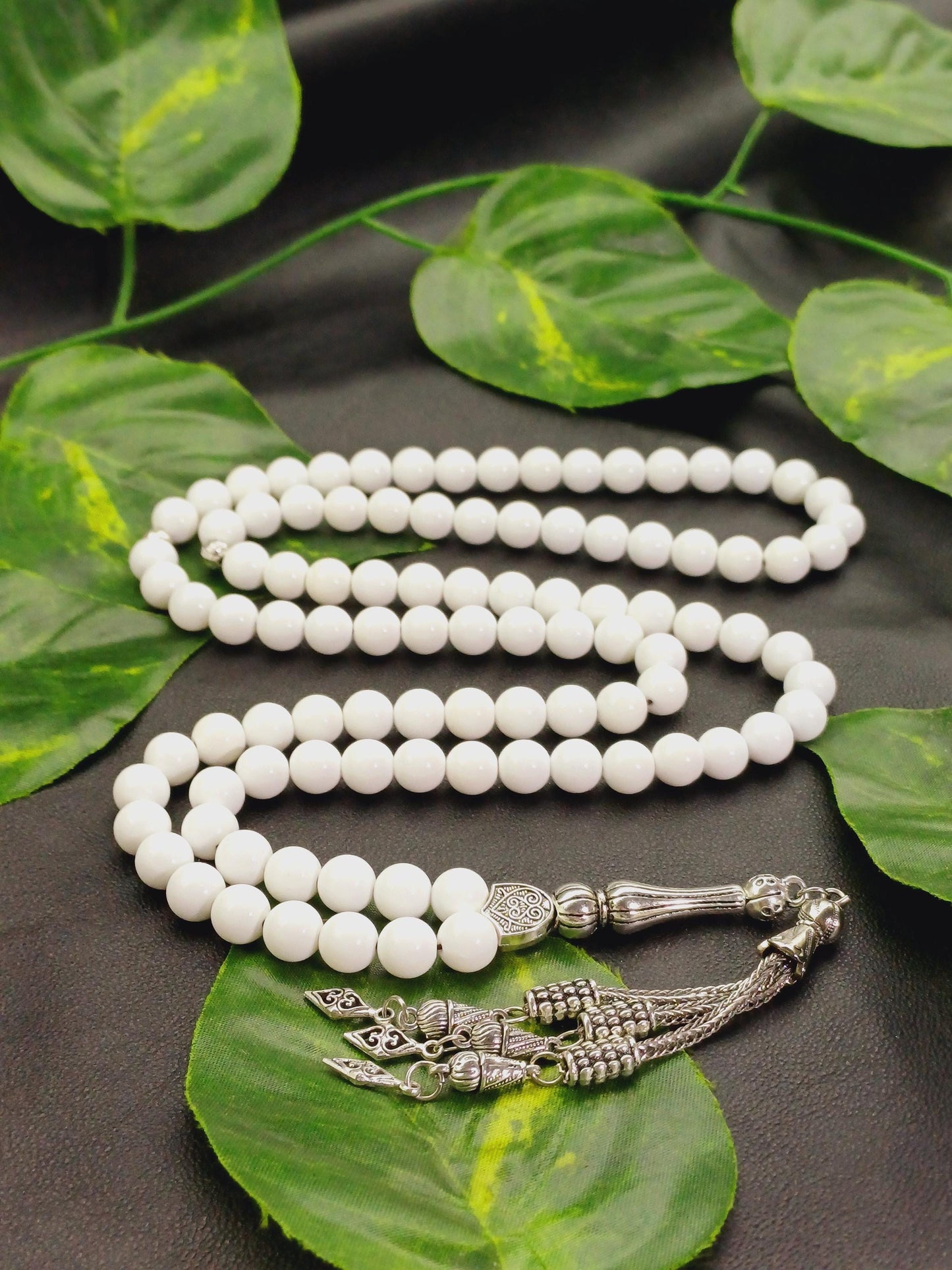 99 Boncuklu Beyaz Sedef Tesbih