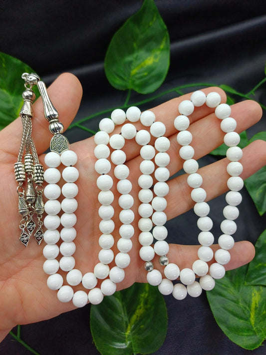 99 Boncuklu Beyaz Sedef Tesbih