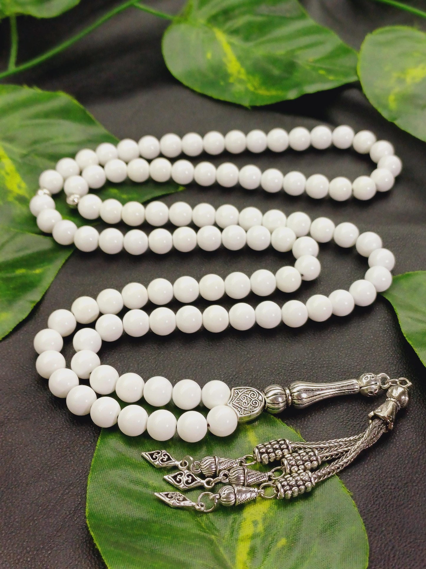 99 Boncuklu Beyaz Sedef Tesbih