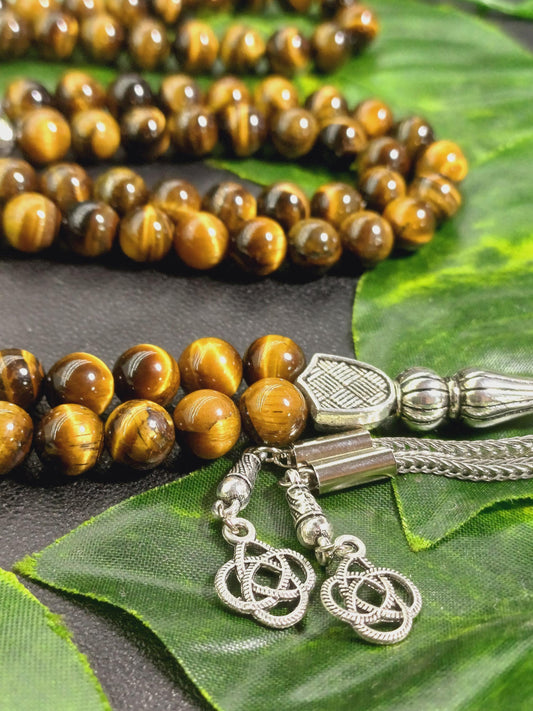 99 Boncuklu Kaplan Gözü Doğaltaş Tesbih