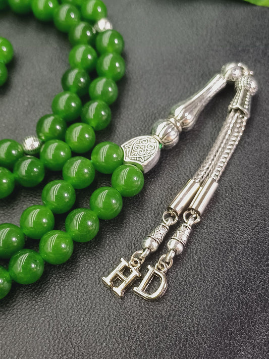 99 Boncuklu Kişiye Özel Yeşim Doğaltaş Tesbih