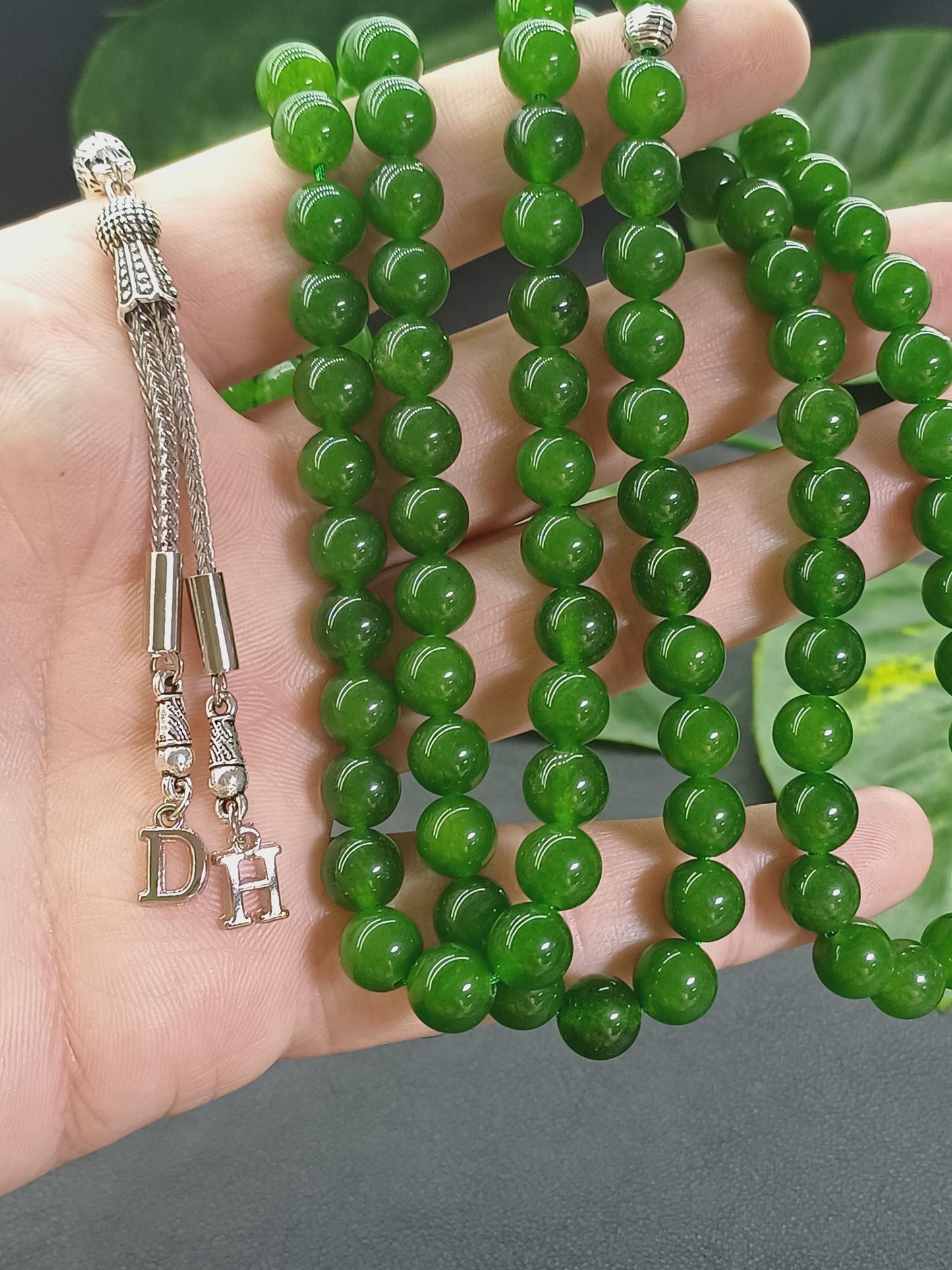 99 Boncuklu Kişiye Özel Yeşim Doğaltaş Tesbih