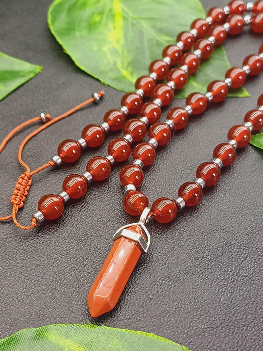 Karnelyan Akik Doğaltaş Kolye