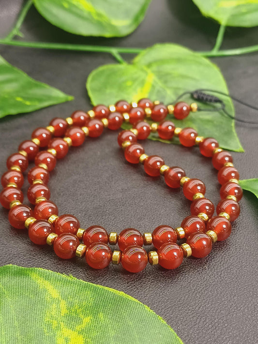 Karnelyan Akik Doğaltaş Kolye