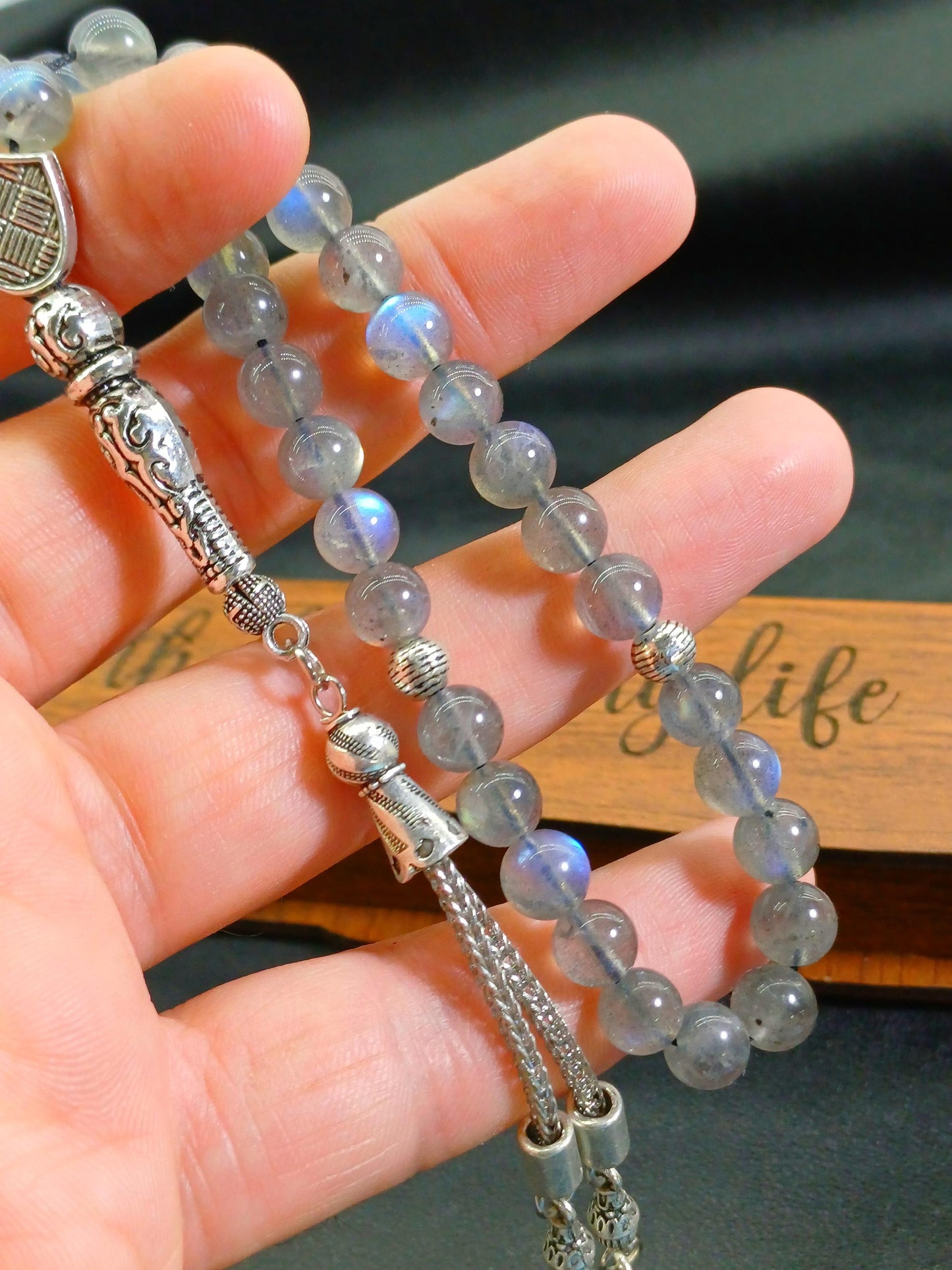 33 Boncuklu Labradorit Tesbih