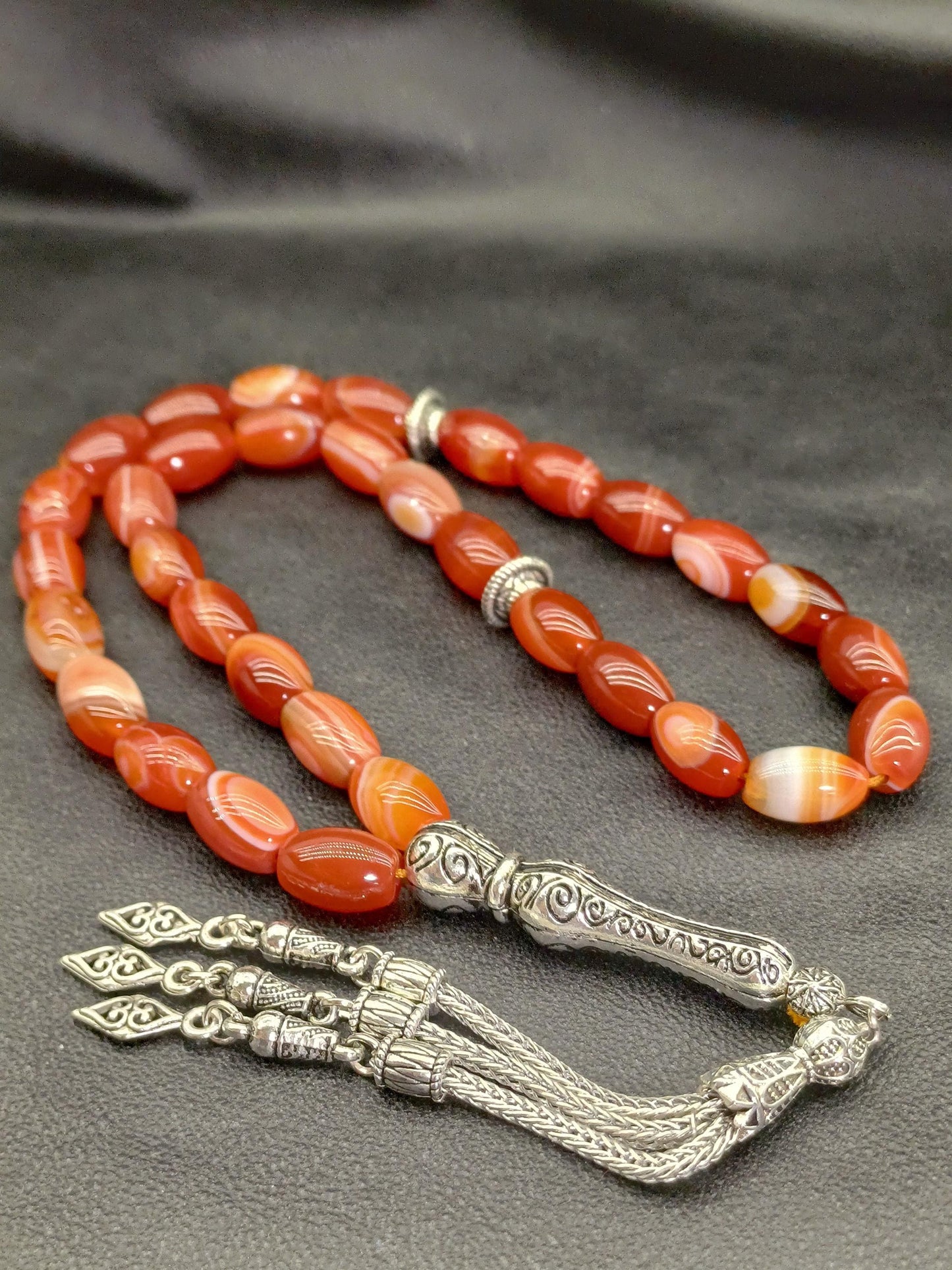 Arpa Kesim Yemen Akik Doğaltaş Tesbih