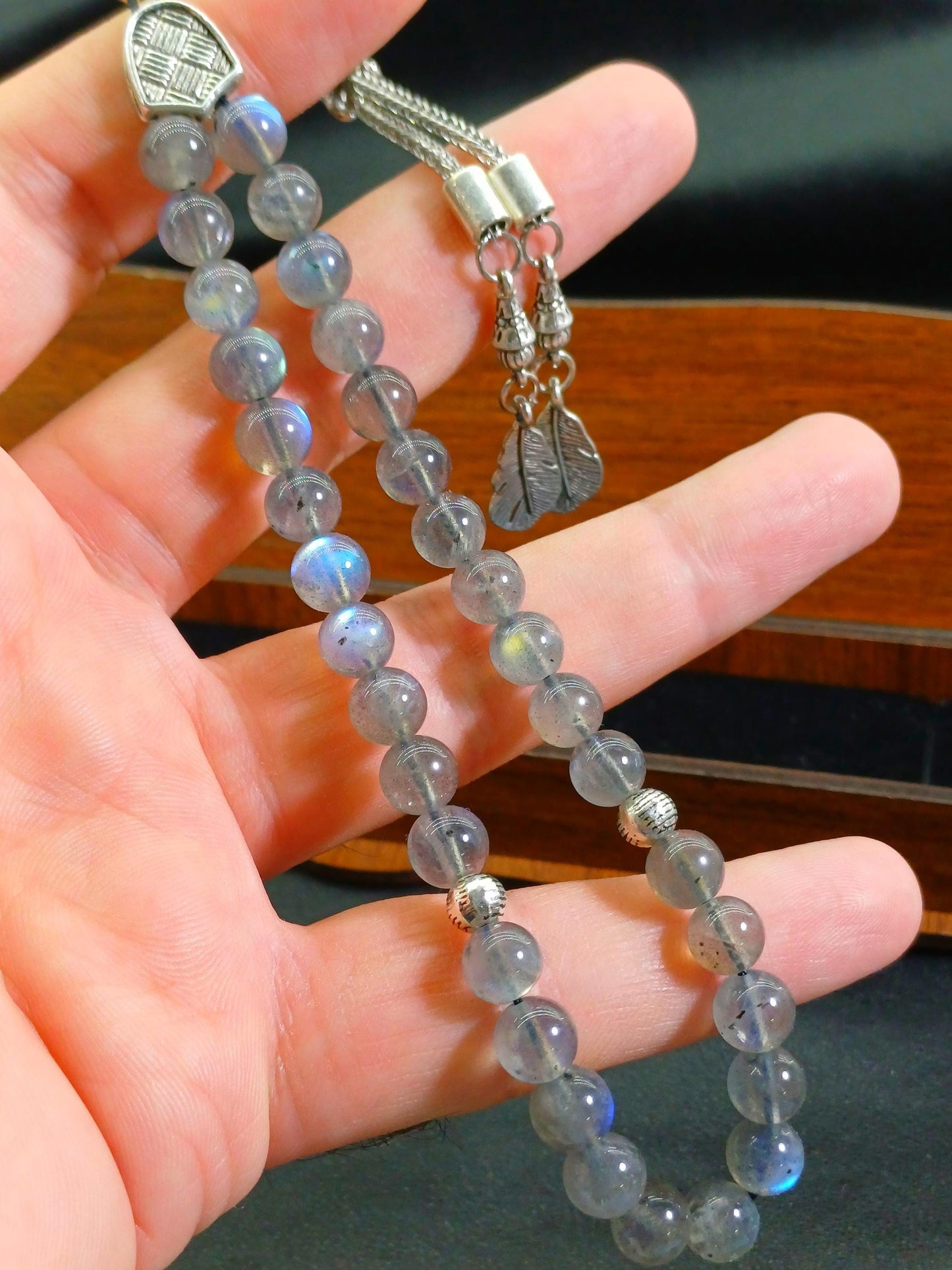 33 Boncuklu Labradorit Tesbih