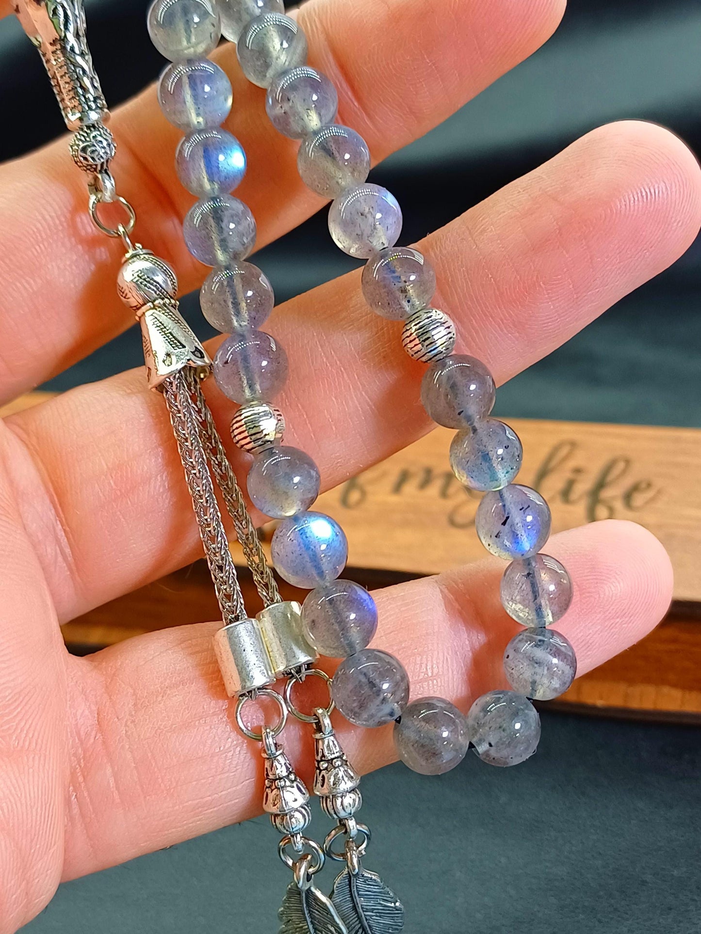 33 Boncuklu Labradorit Tesbih