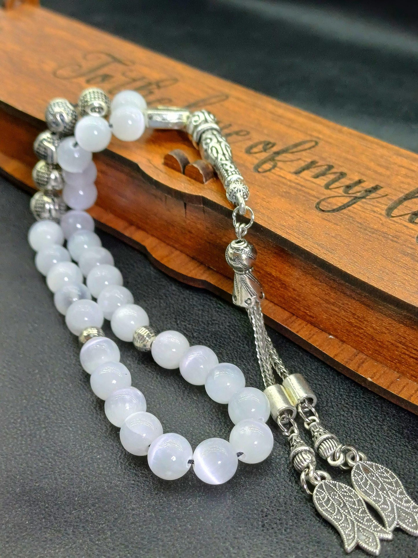 Kişiye Özel Selenit Doğaltaş Tesbih