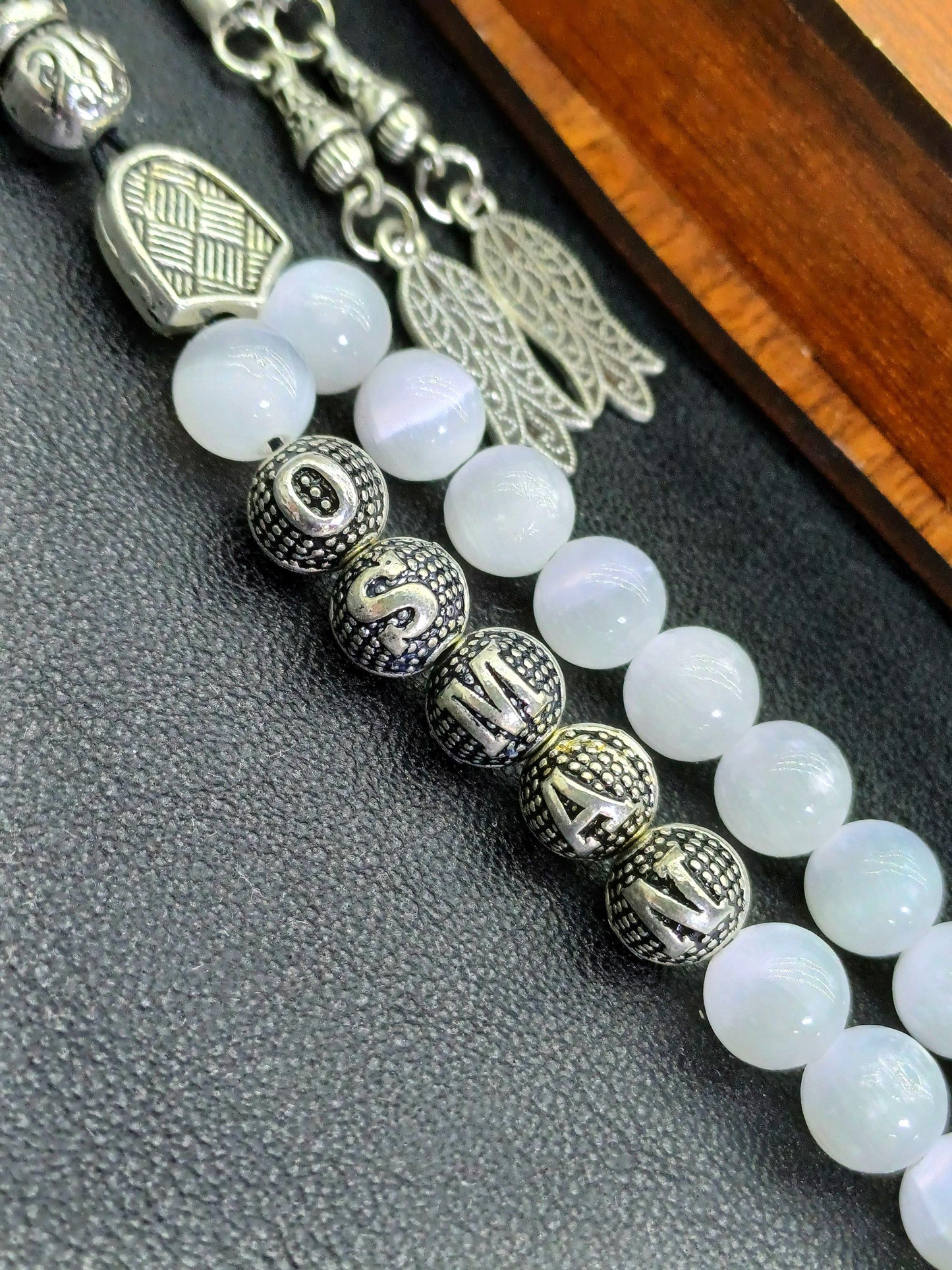 Kişiye Özel Selenit Doğaltaş Tesbih