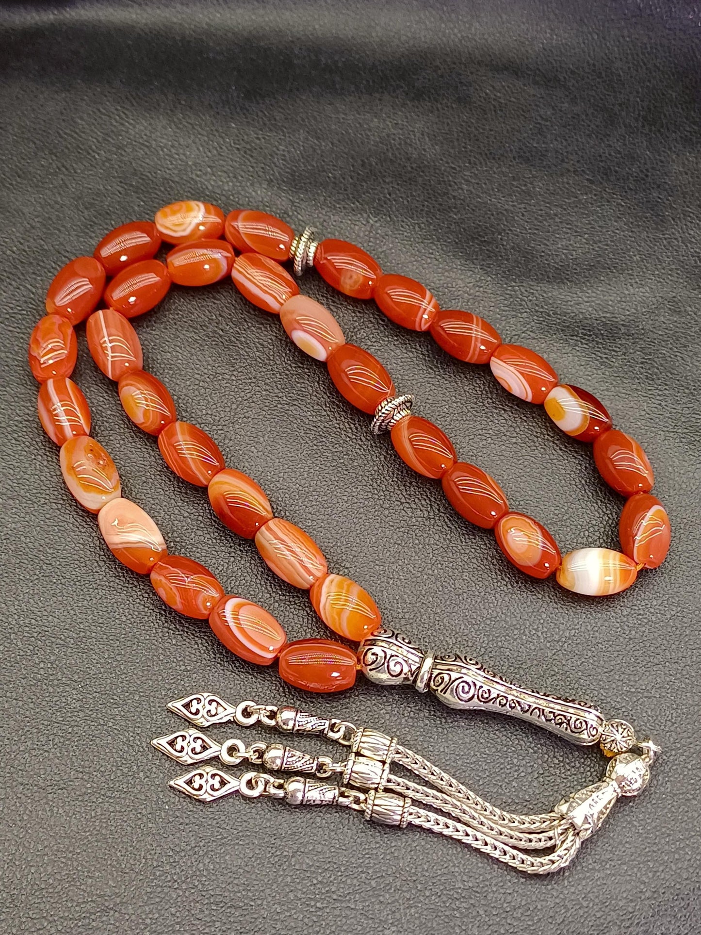 Arpa Kesim Yemen Akik Doğaltaş Tesbih