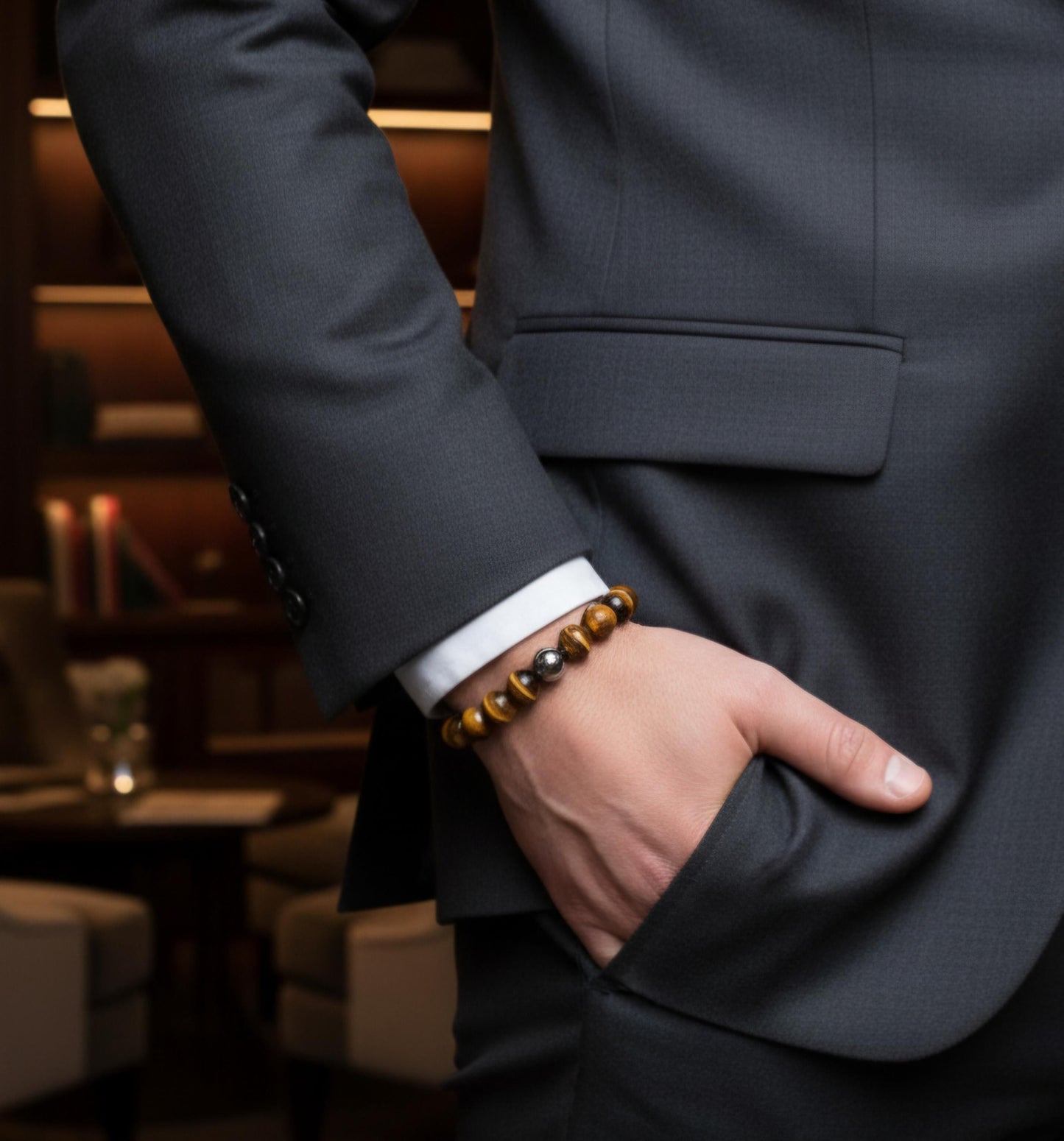 10 mm Kaplan Gözü Doğaltaş Bileklik