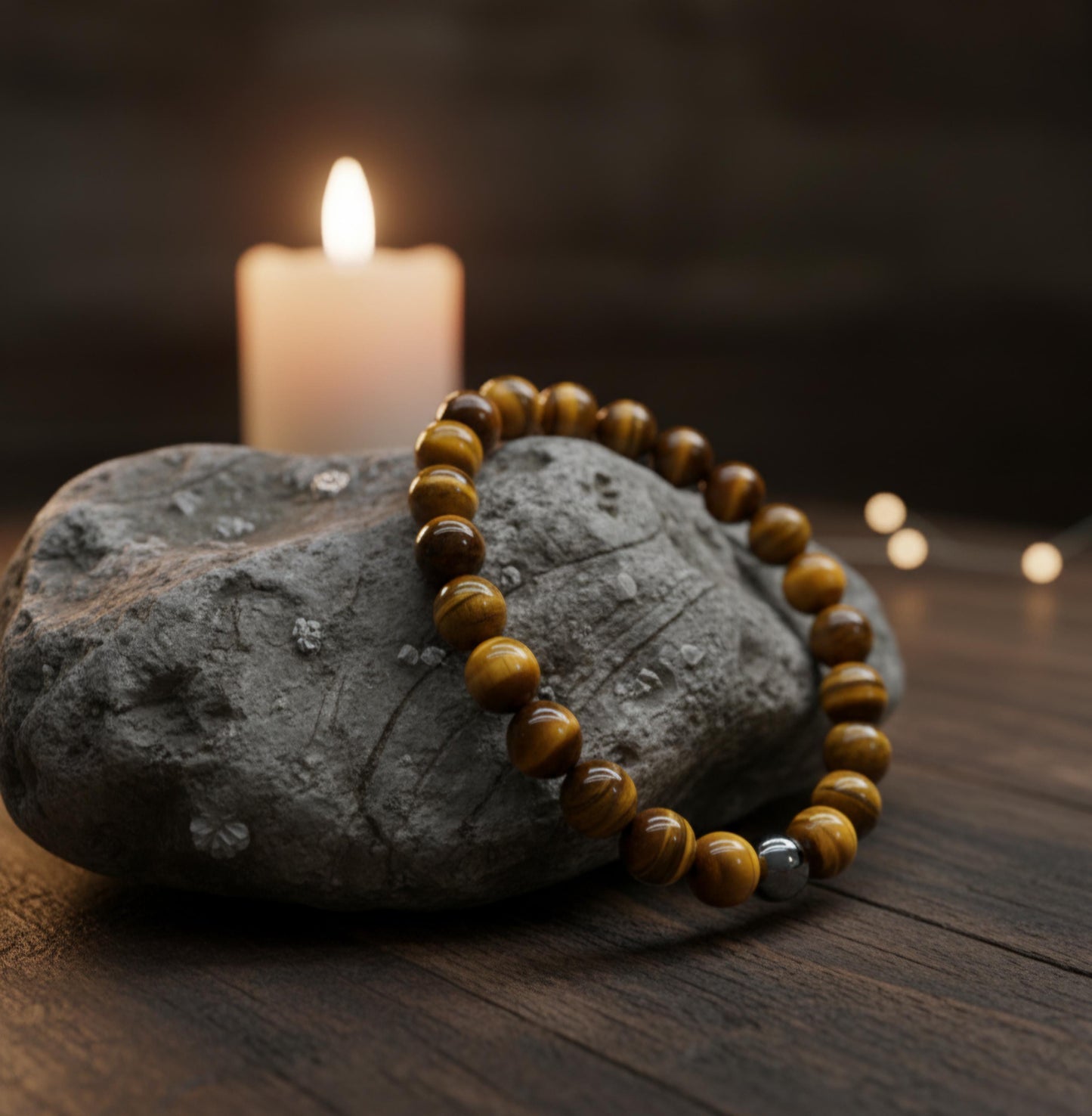 10 mm Kaplan Gözü Doğaltaş Bileklik