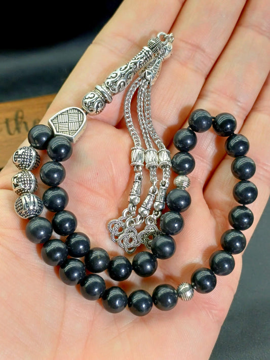 Kişiye Özel Şungit Doğaltaş Tesbih