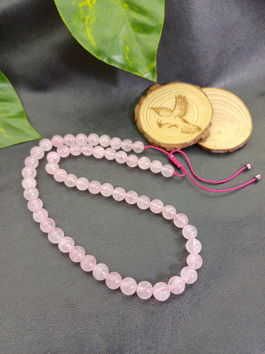 Pembe Kuvars Doğaltaş Kadın  Kolye