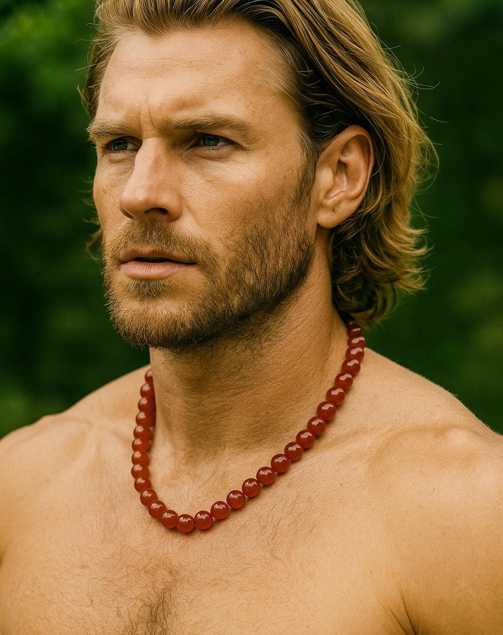 Karnelyan Akik Doğaltaş Kolye