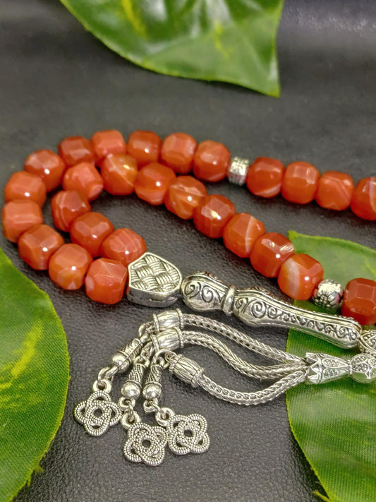 Küp Kesim 10 mm Yemen Akik Doğaltaş Tesbih