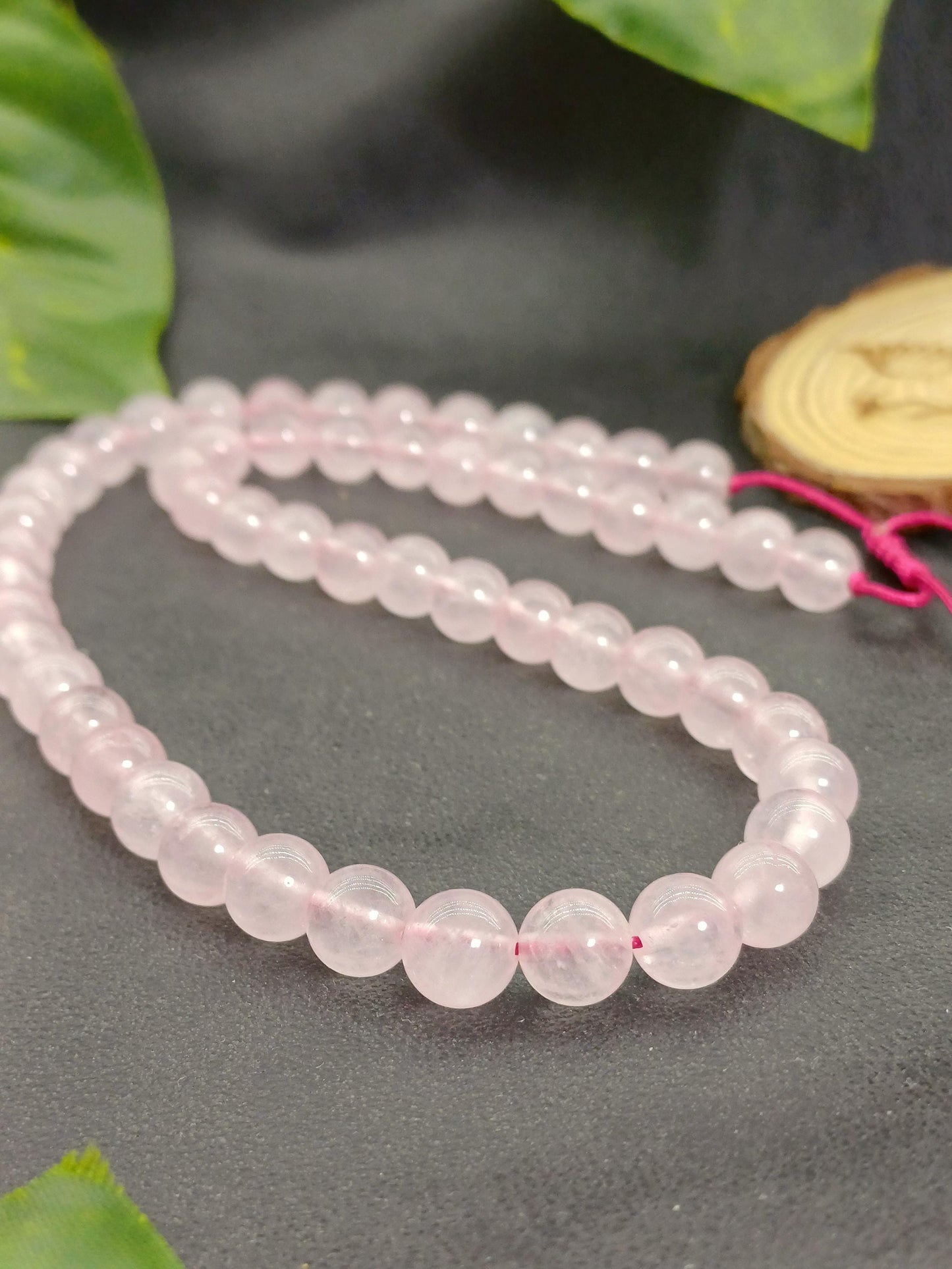 Pembe Kuvars Doğaltaş Kadın  Kolye